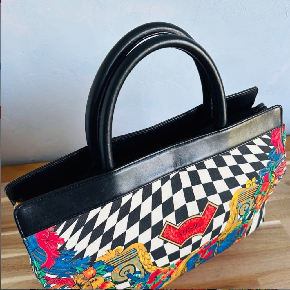 Gianni Versace vintage Checkered handbag - Picture 9 of 12